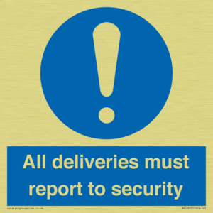 All deliveries must report to security